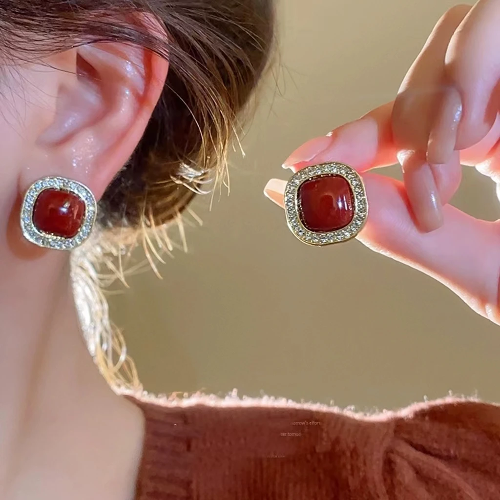 铜合金耳饰 【B9】气质轻奢百搭简约简约优雅精致网红设计师耳环