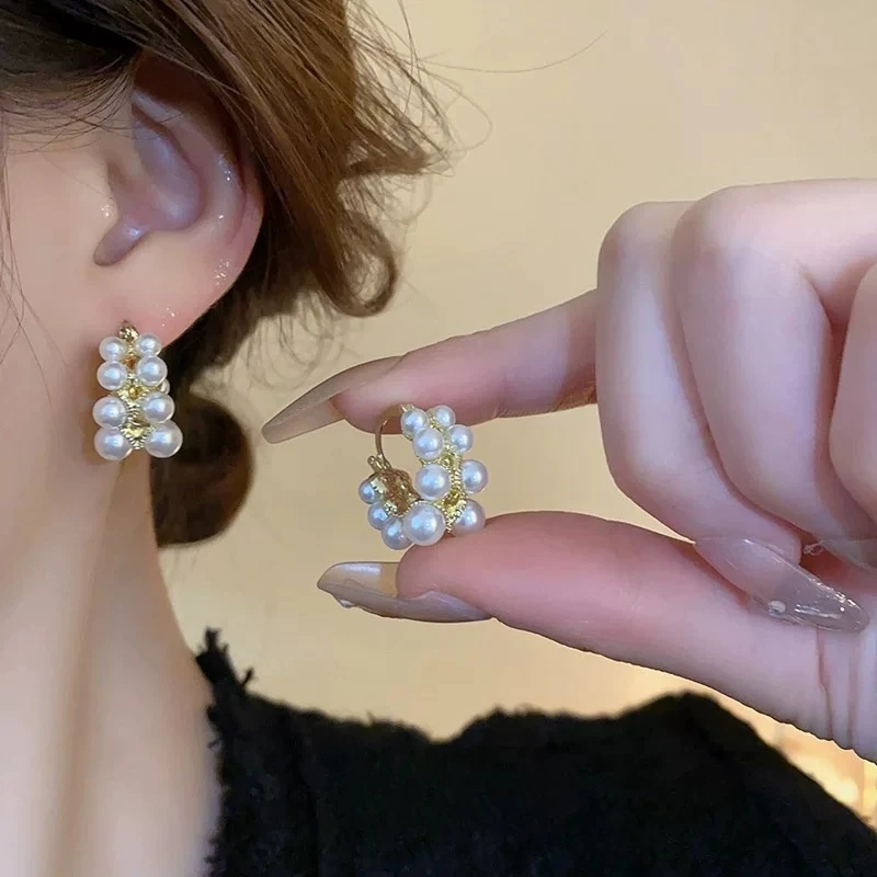 铜合金耳饰 气质轻奢百搭简约简约优雅精致网红设计师耳环F3034