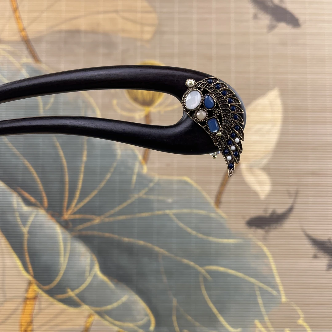 J70翅膀发簪气质手工头饰发饰中式纯手工国风簪子