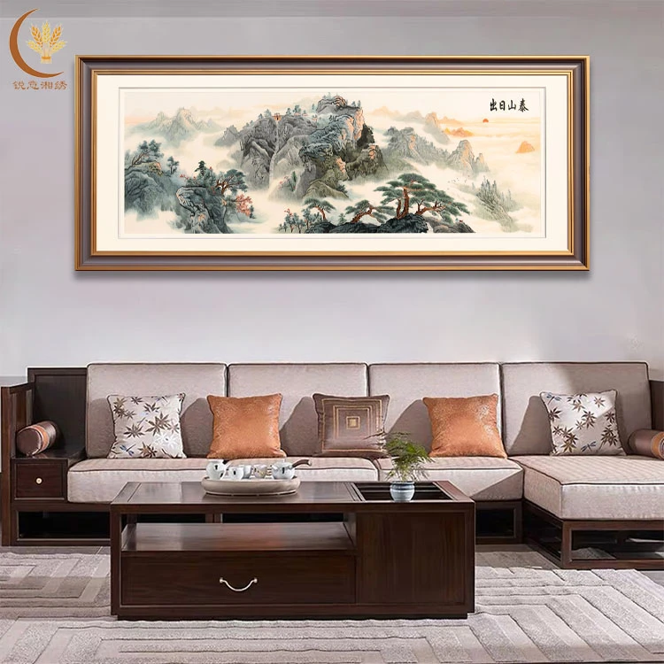 锐意湘绣手工刺绣家居饰品朋友乔迁新居礼物客厅挂画湖南特色礼品