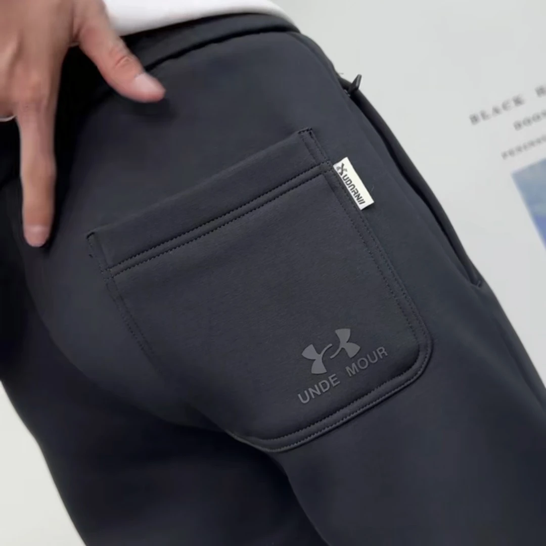 （大饼在北漂）专属福利冬款直筒休闲裤加绒加厚男士黑色休闲裤