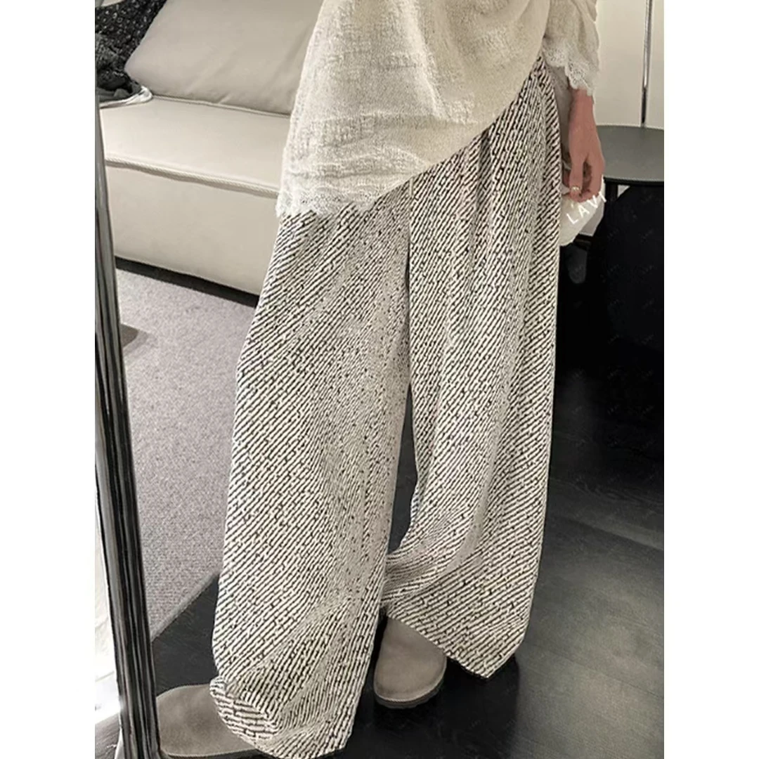 韩国东大门2024秋冬新款加厚慵懒宽松设计感潮流ins拖地直筒裤女8