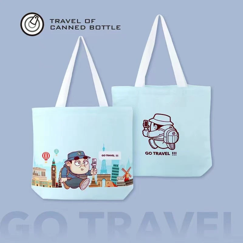 【罐头游世界】百搭手提帆布包简约上班通勤外出包日常卡通单肩肩包