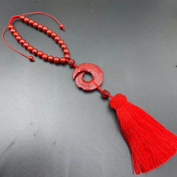 含辰砂工艺品朱砂车挂时来运转SLG110