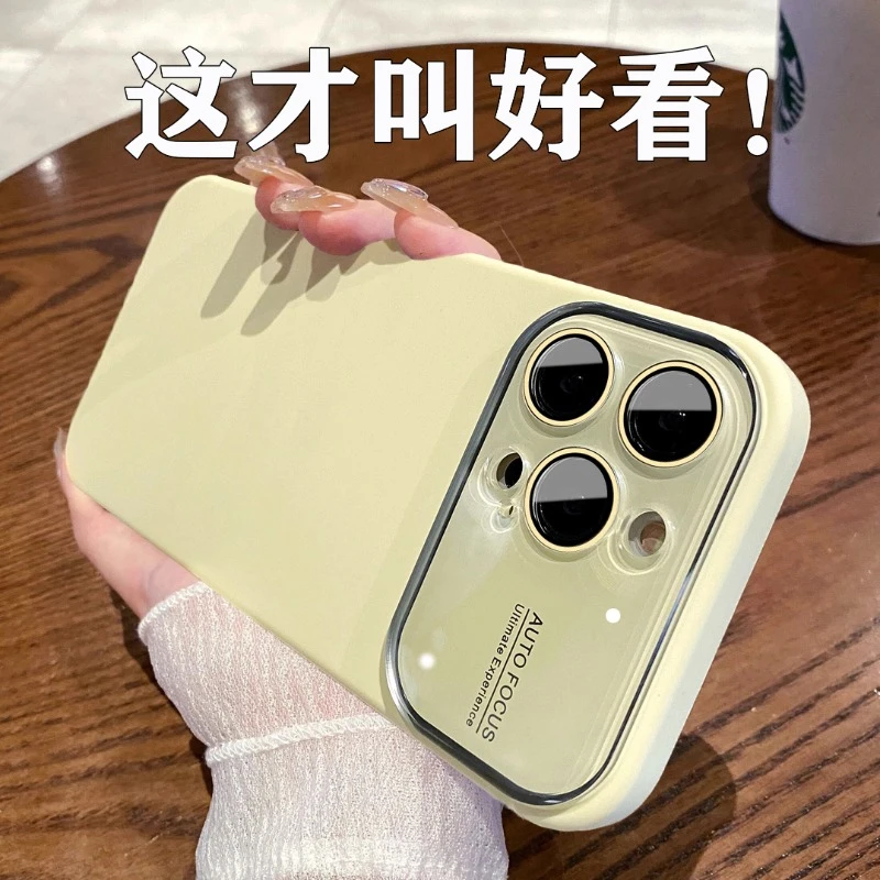 苹果14手机壳iPhone13女生爆款12外壳高档液态硅胶大视窗网红ins