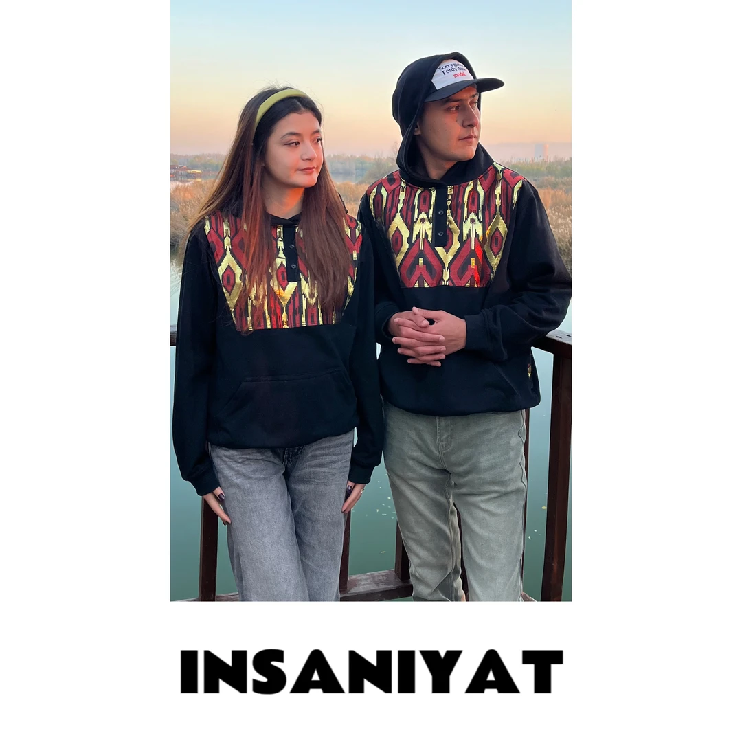 INNSANIYET/瑛沙昵雅民族风艾特莱斯Atlas连帽秋冬长袖情侣卫衣