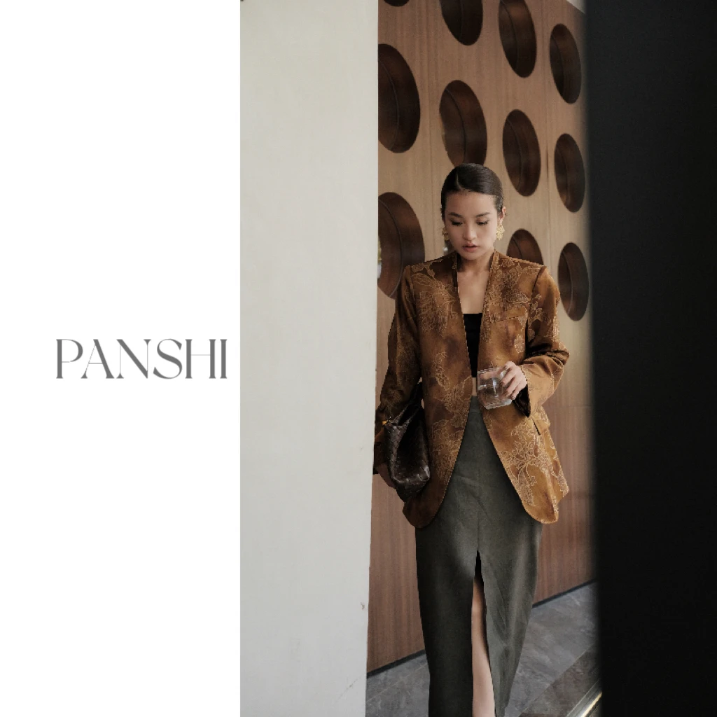 PANSHI原创设计静奢繁花秋款老钱风宽松外套