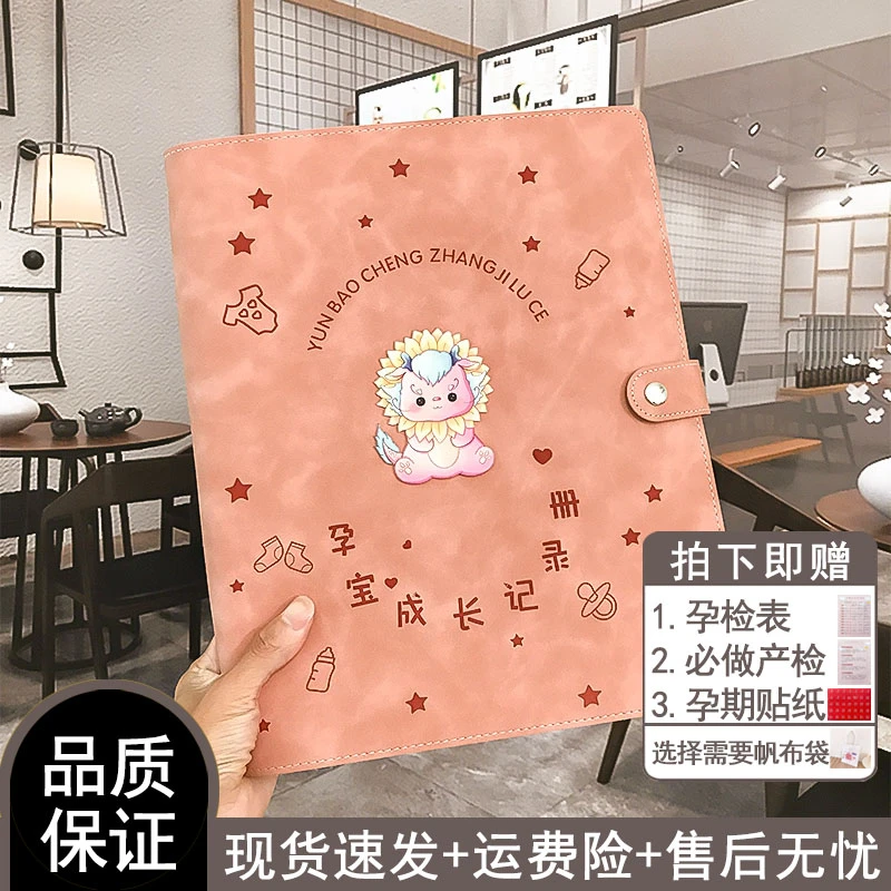 孕检收纳册龙宝宝产检b超单a4a5活页多功能孕妈怀孕期资料档案册