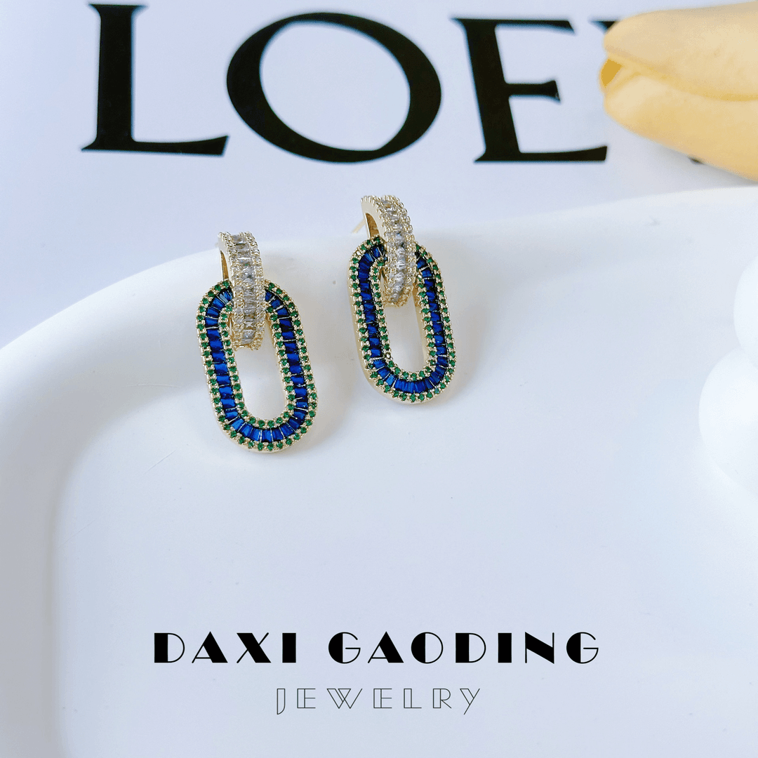 铜合金耳饰 铜合金耳饰 时尚简约小众ins气质轻奢百搭耳环C596