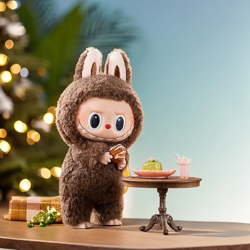 伍柒潮玩伍福福labubu马卡龙坐坐派对盲盒--福福