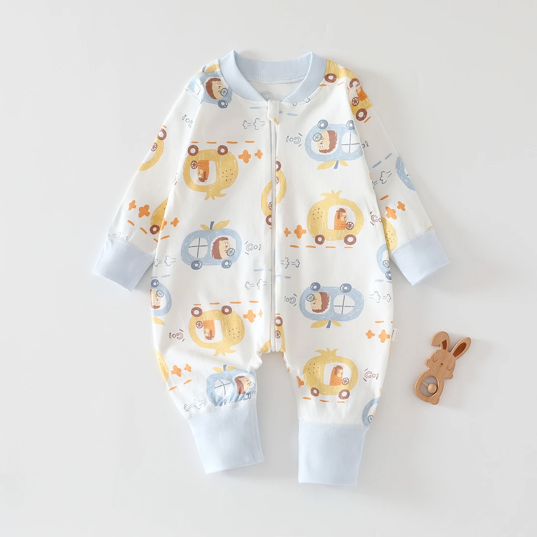 2024年新款睡袋婴幼儿可调节睡袋卡通图案柔软舒适四季款无骨设计