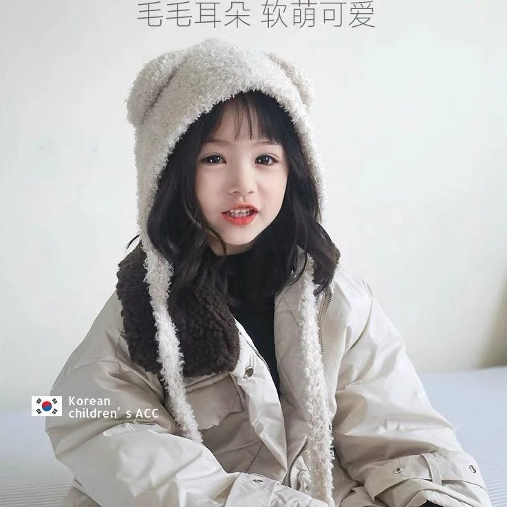 萌酷冬季可爱儿童护耳帽韩版泰迪绒男女童保暖雷锋帽加厚可爱网红