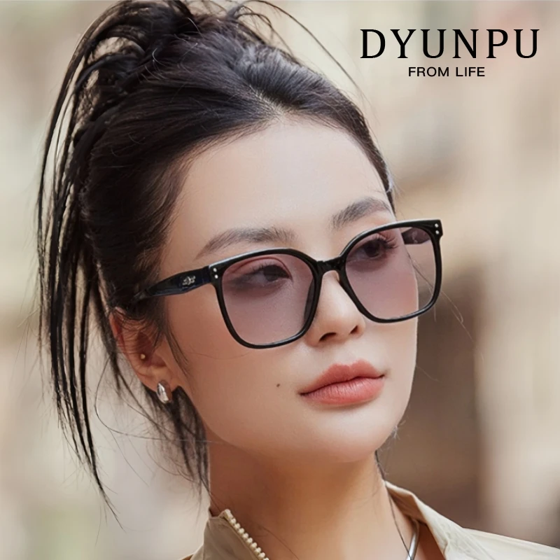 韩系方形大框腮红渐变色偏光太阳眼镜女优雅网红素颜防紫外线墨镜