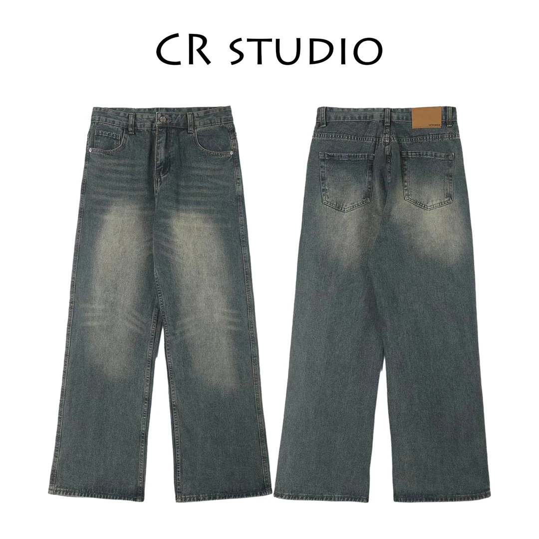 【加绒】秋冬美式休闲直通宽松渐变水洗做旧保暖加厚加绒牛仔裤661