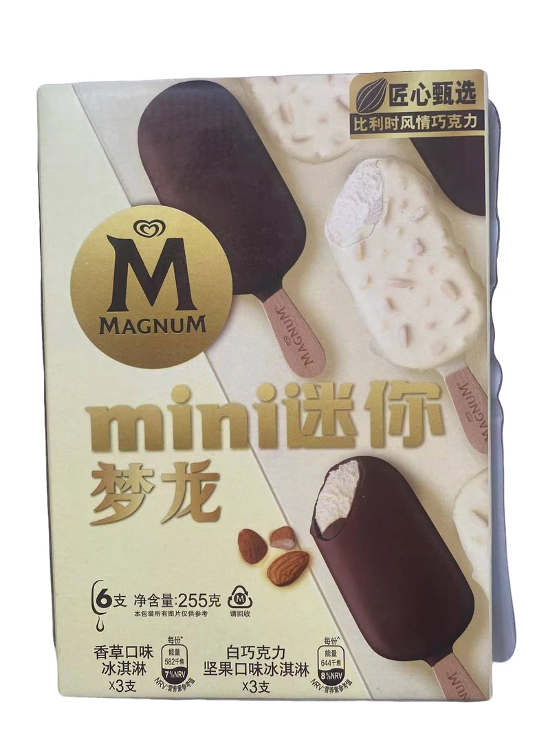 迷你梦龙香草+白巧坚果1盒6支