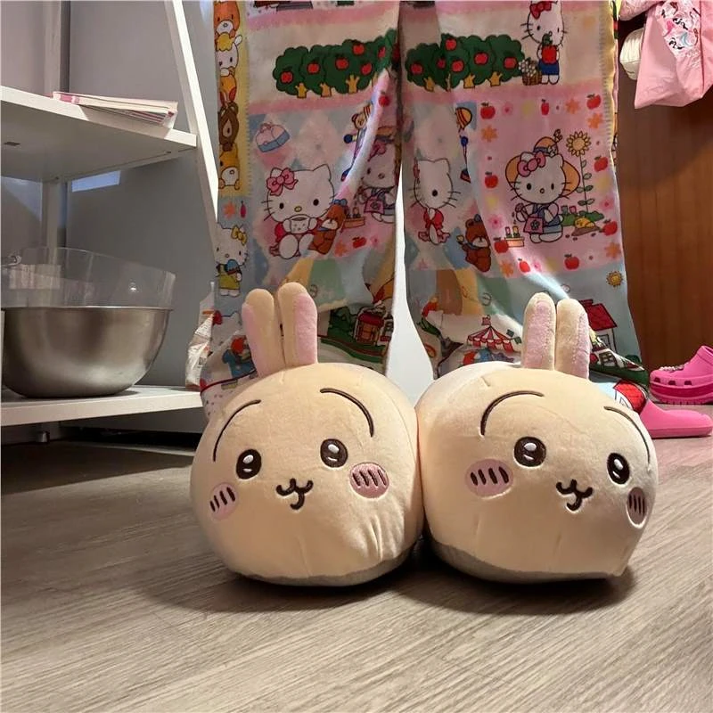 搞怪风乌萨奇拖鞋卡通拖鞋可爱吉伊小八拖鞋冬季保暖学生情侣拖鞋