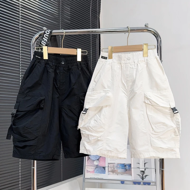 男童短裤夏季薄款2025新款中大童休闲裤儿童宽松五分裤工装裤子潮