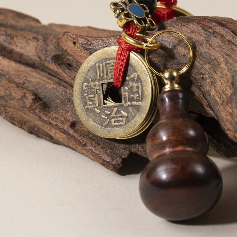 黄花梨葫芦钥匙扣文玩好物023092