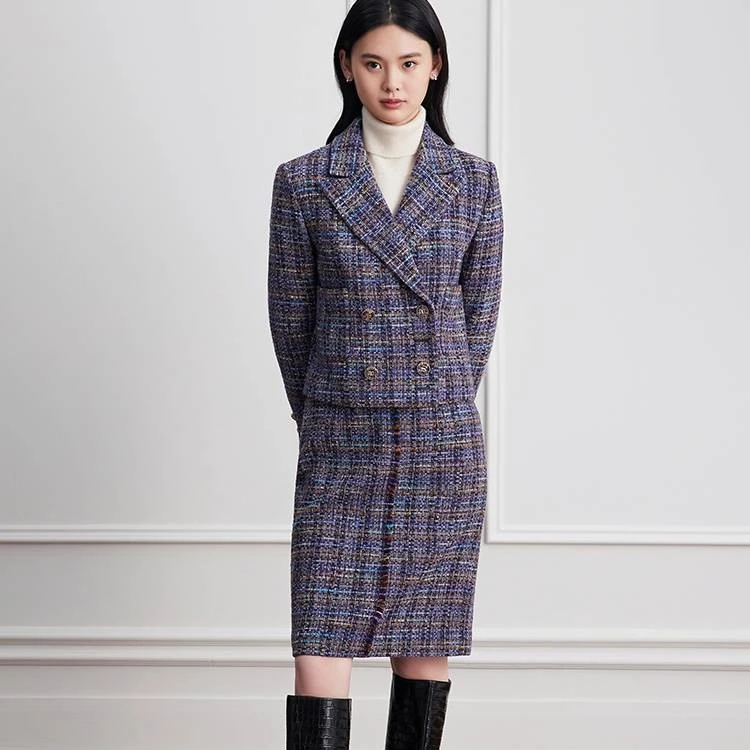 LIME/莱茵【千禧学院】梭织上衣深蓝紫色LMDDOAWJK601