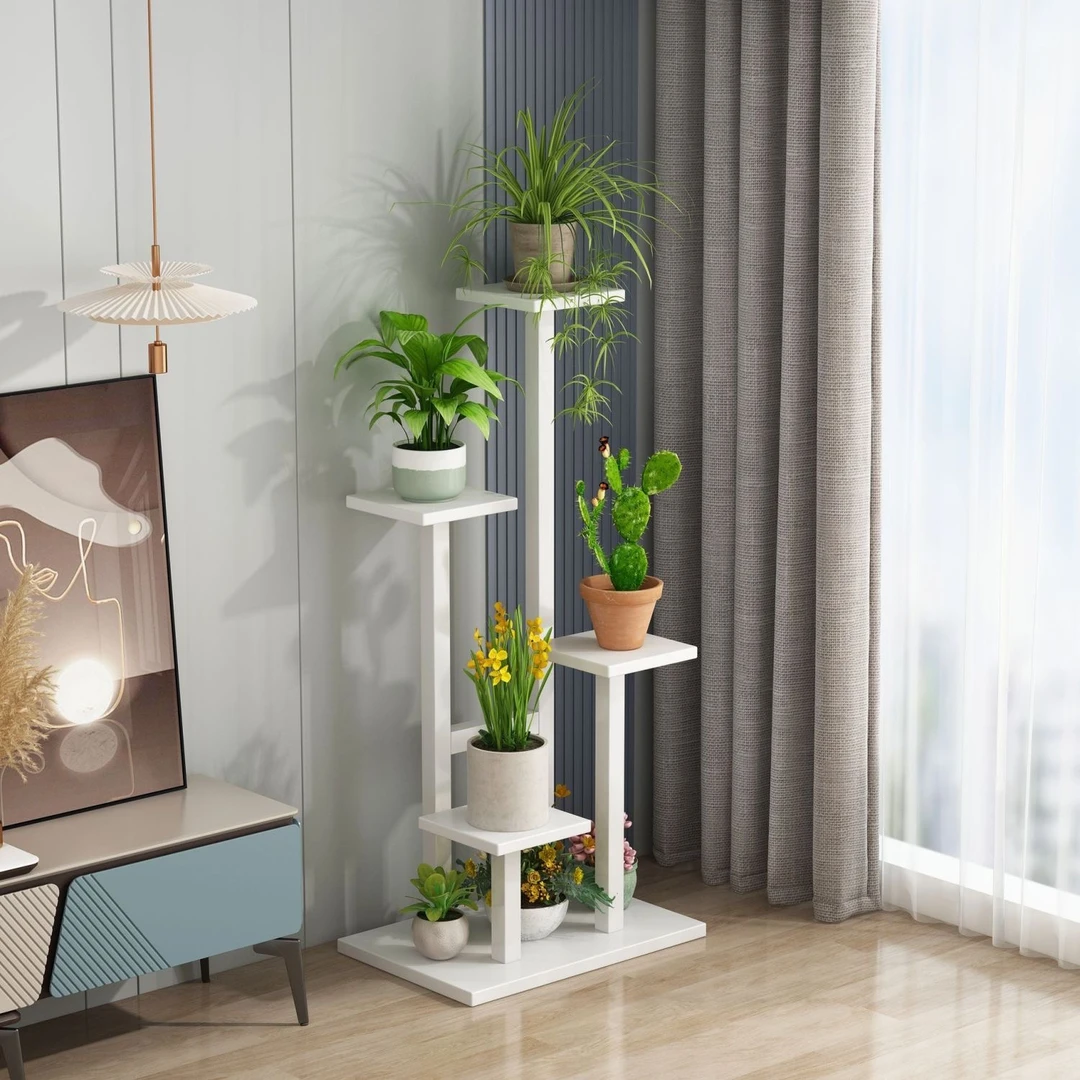 轻奢多层铁艺花架室内客厅绿萝花架子阳台多肉吊兰落地花盆置物架