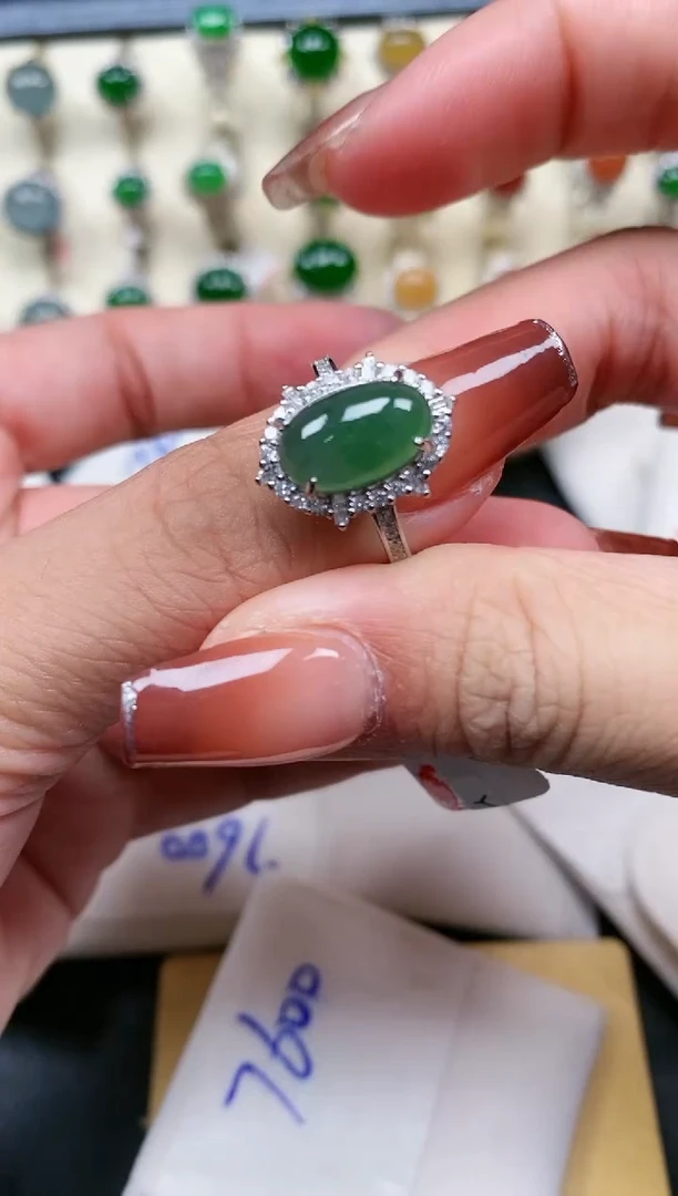【闪购商品】翡翠戒指银S925镶嵌1