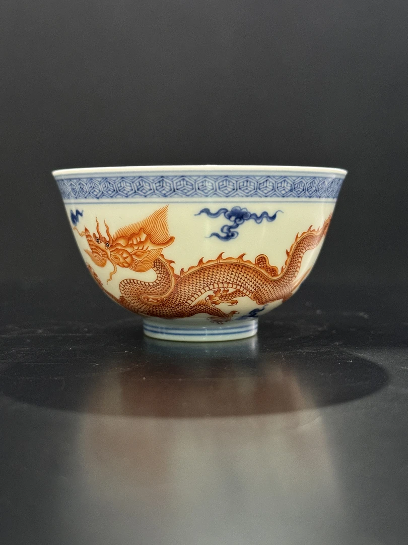 望月怀古双龙描金单杯（1）