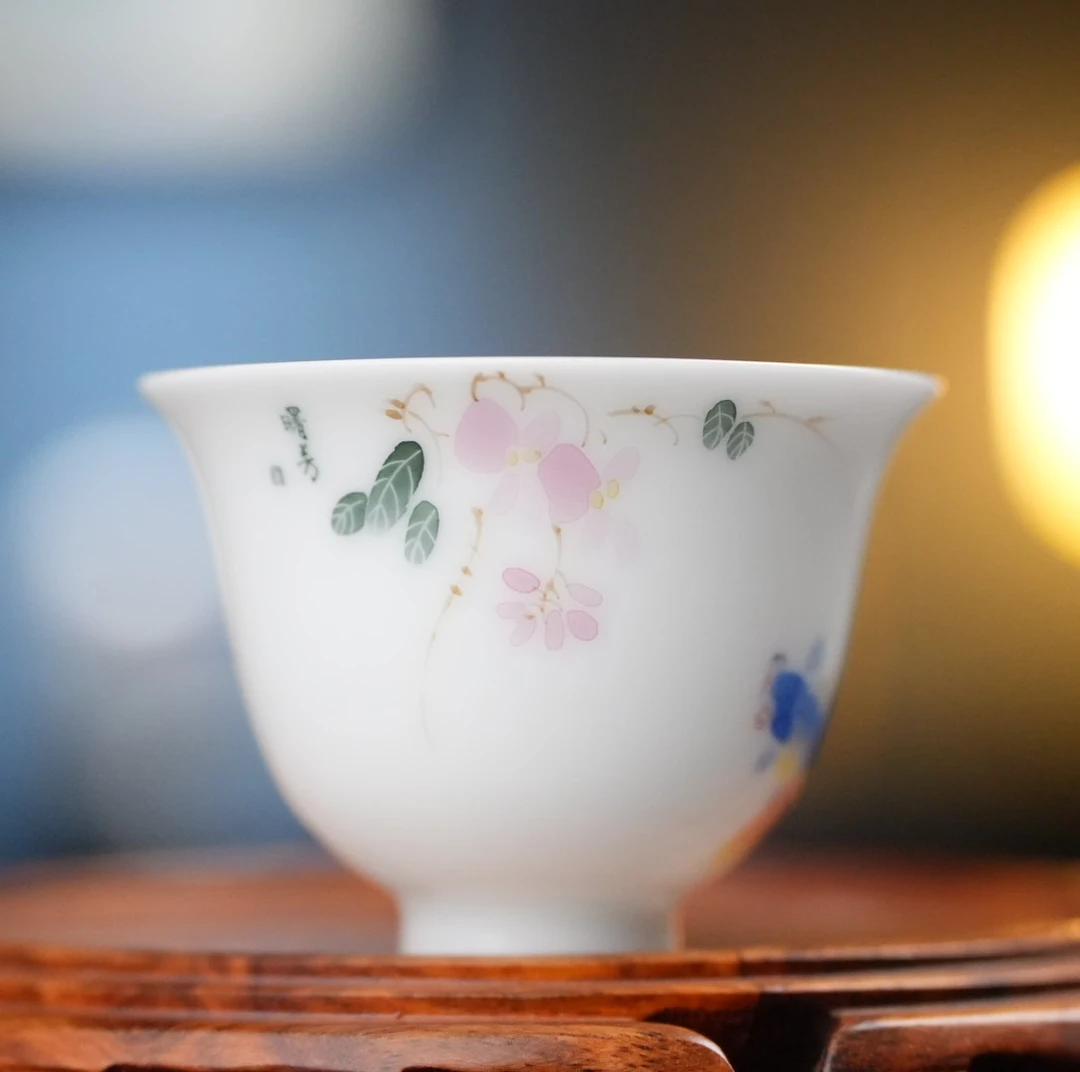 润翠堂.五彩单杯（大2）全手工