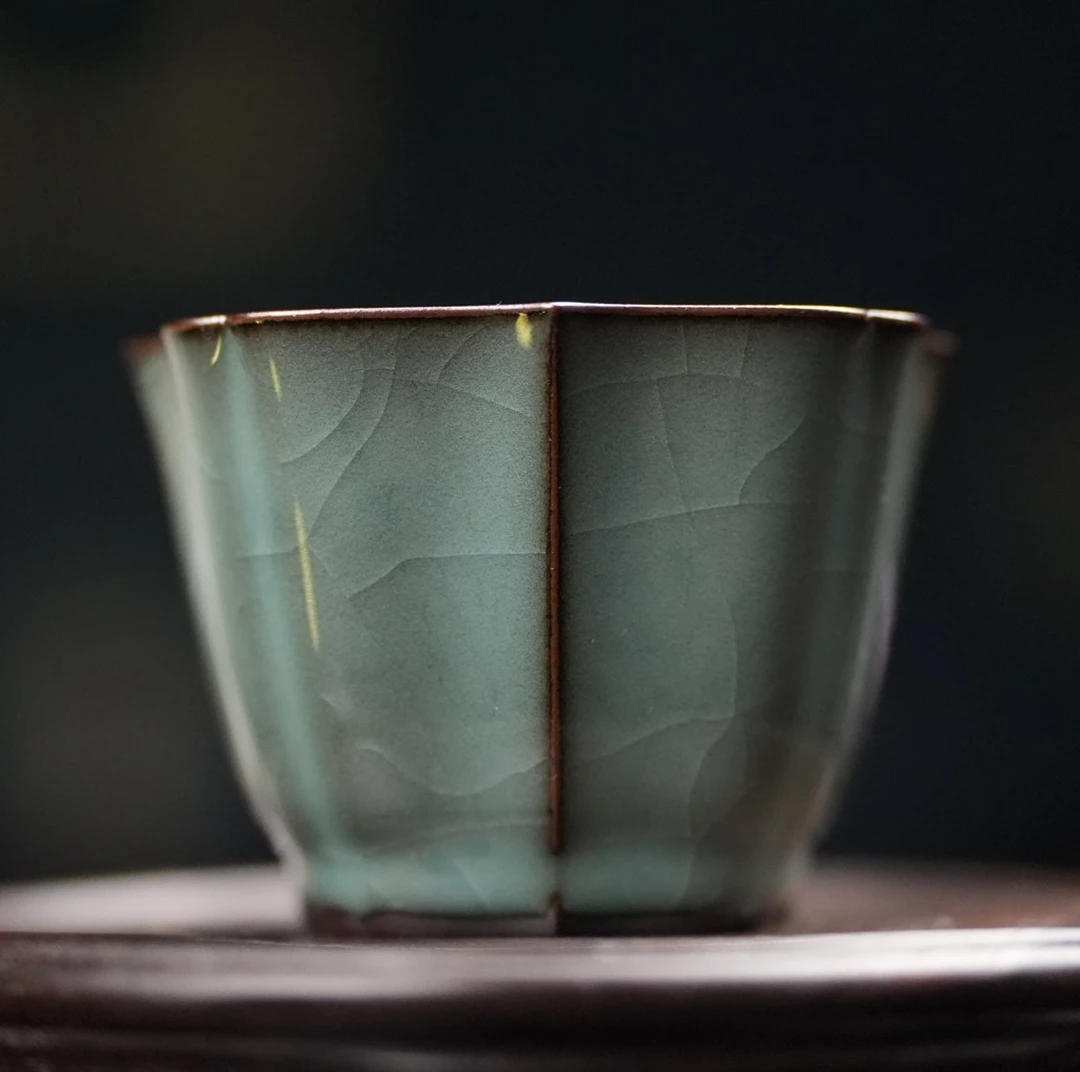 汤忠仁.黑胎千寻杯复古纯手工主人杯