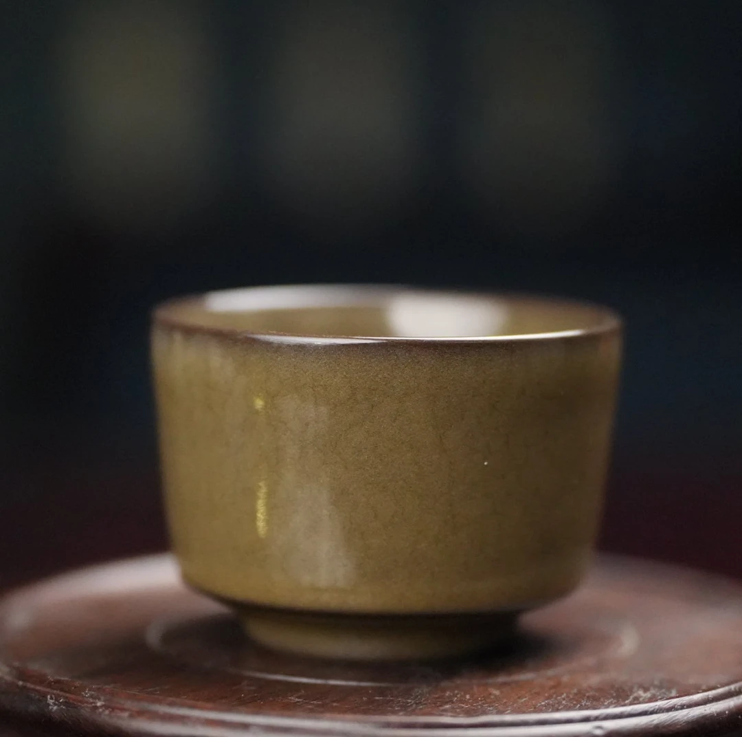 章驰.蚯蚓纹直壁杯纯手工