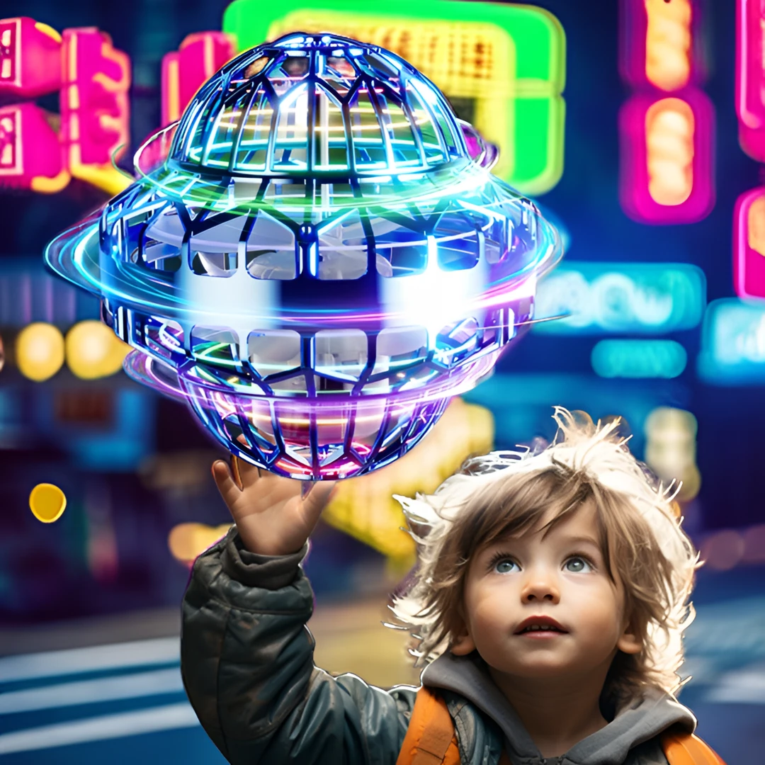 UFO回旋球黑科技自动智能感应悬浮球儿童发光玩具回旋酷炫彩抗摔