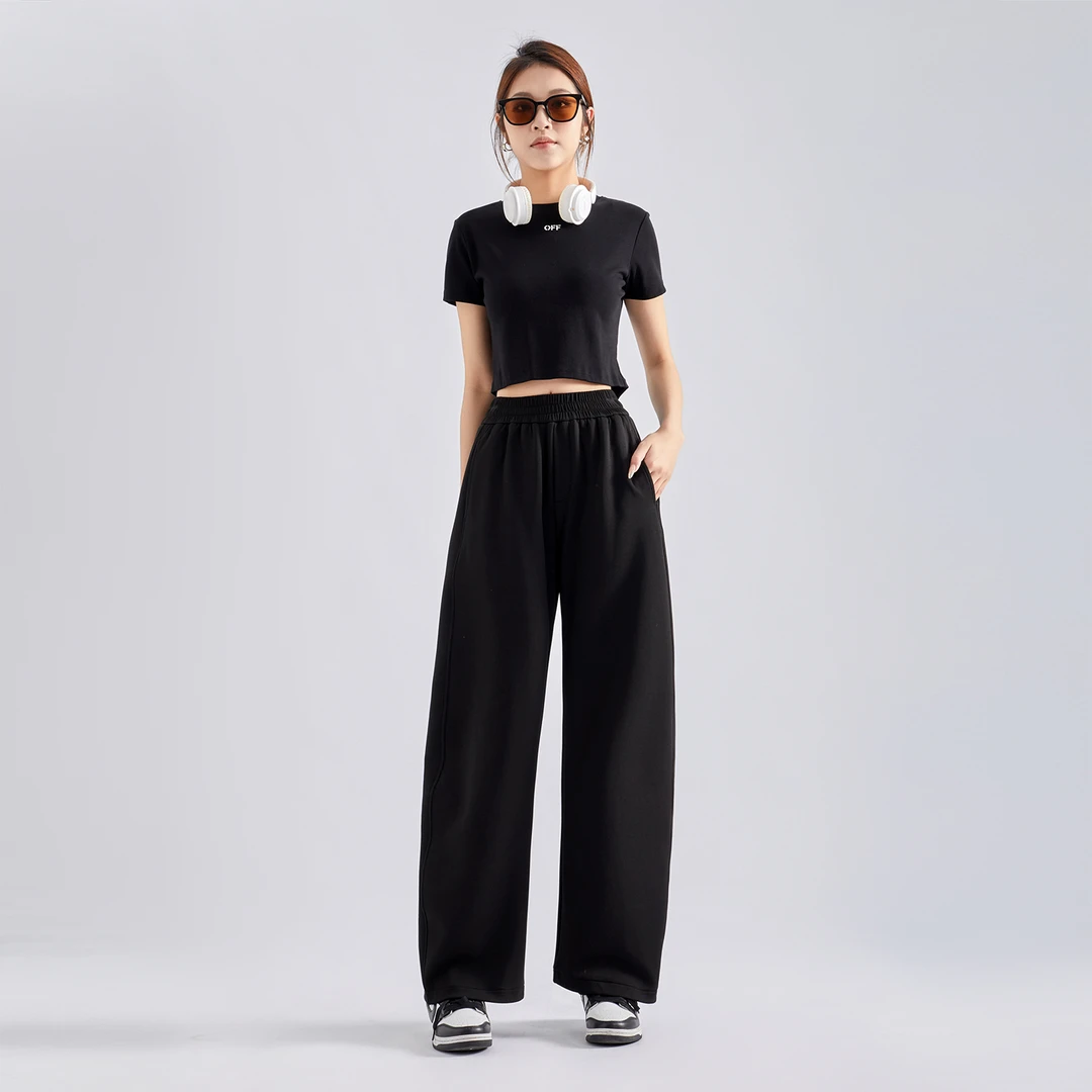 镰刀裤直筒时尚高腰春季新款阔腿裤刺绣款用心卖好面料短款镰刀裤