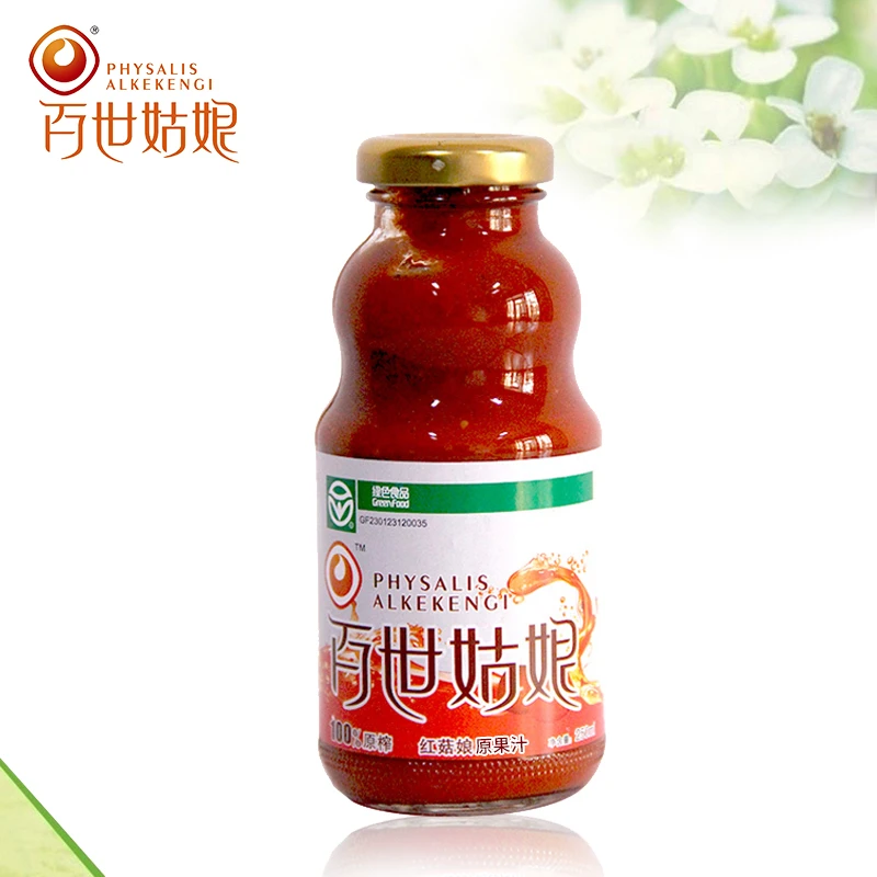 【龙江交投专属】百世姑娘 红菇娘原浆浓缩果汁四瓶