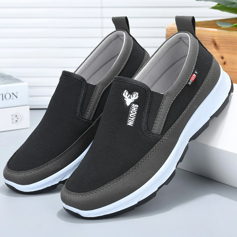 春秋新款老北京布鞋男士老年鞋休闲舒适爸爸鞋轻便防滑软底鞋单鞋