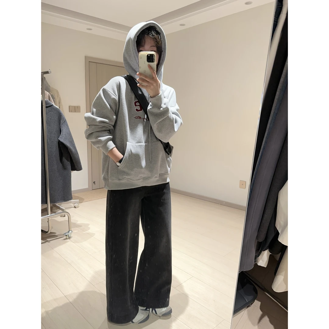 【Wave刺绣连帽卫衣】加绒百搭卫衣