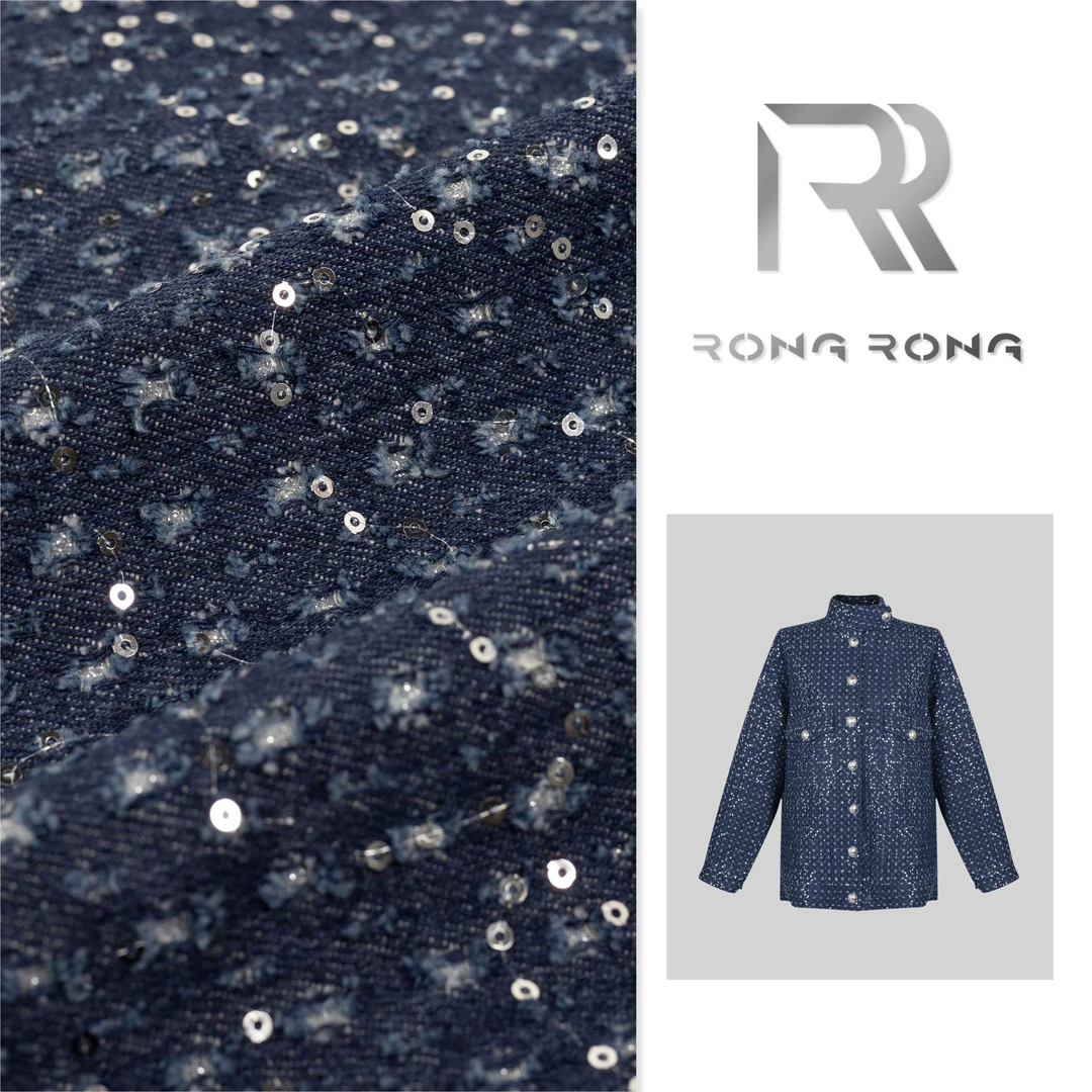 溶溶J【深蓝星辰】RONGRONG 小香风轻奢百搭外套C-L206091-2.20 W00