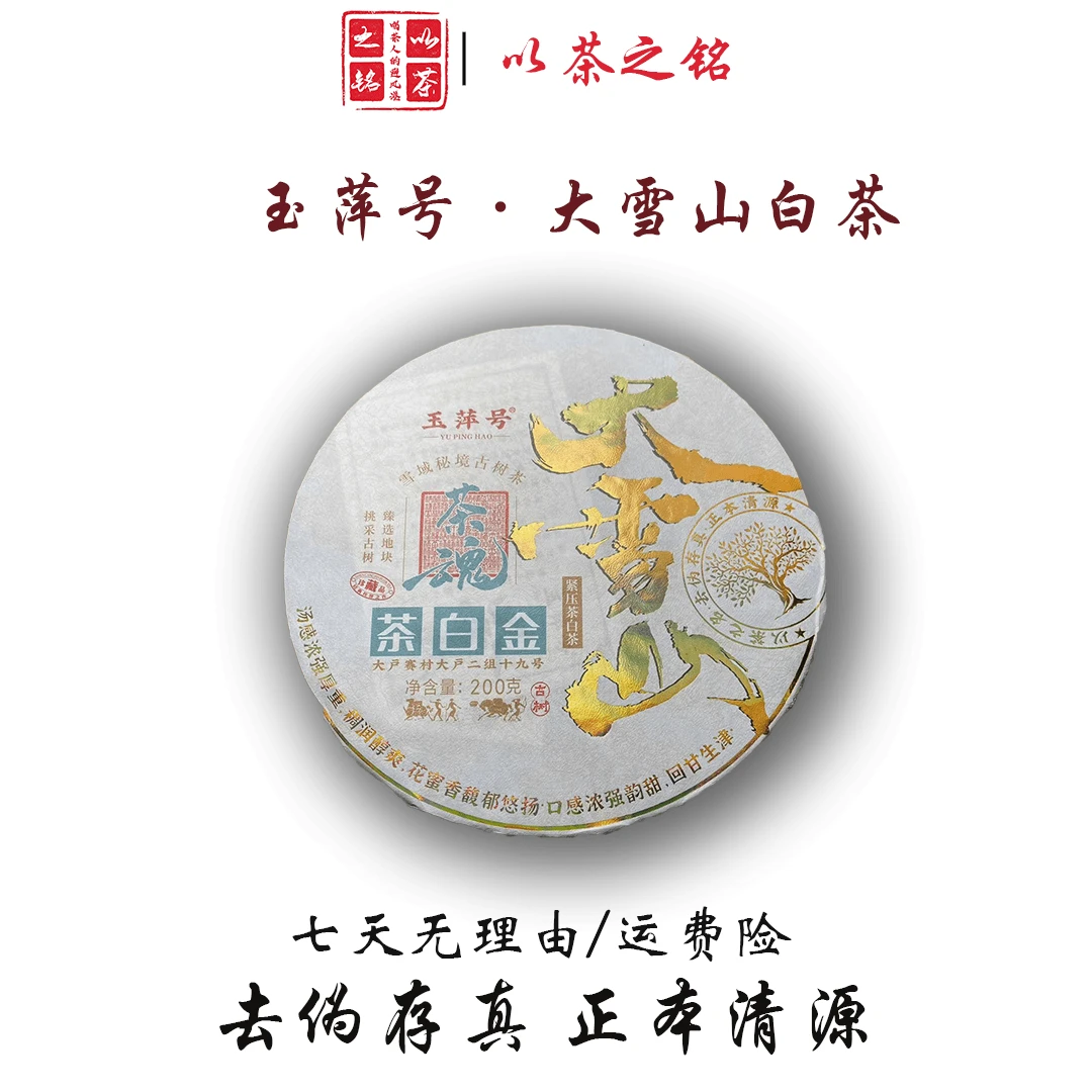 【以茶之铭】玉萍号·大雪山古树白茶200g·茶白金（带茶样）拆封不退