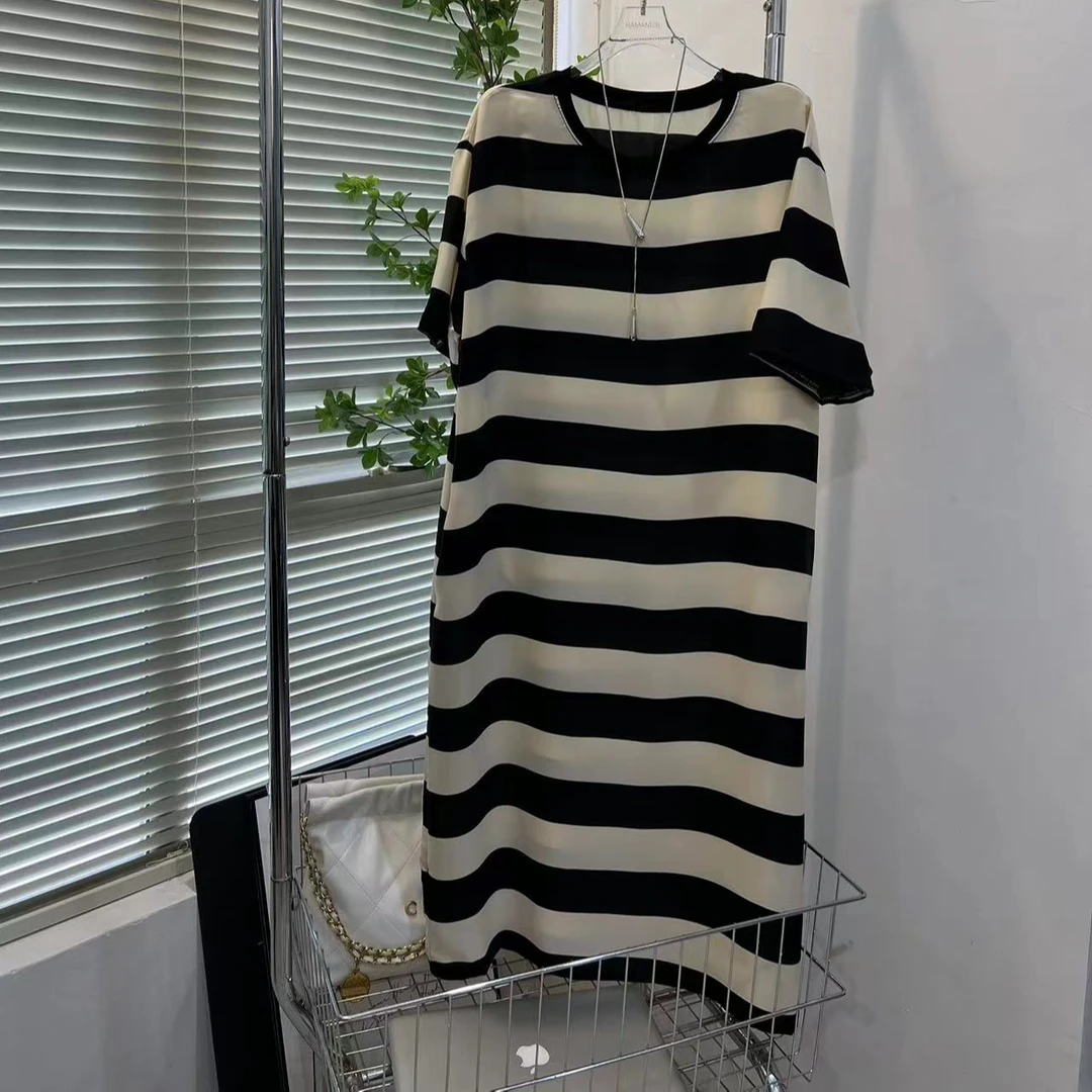2024年【大版条纹】韩系时尚百搭休闲简约气质连衣裙188#