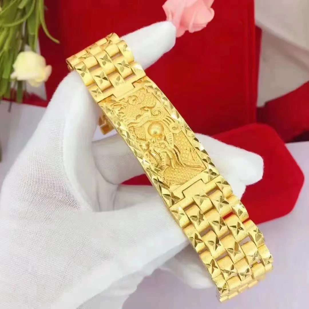 合金手镯 龙牌手牌宽气质潮流经典饰品