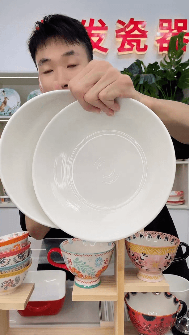 【闪购商品】瓷碗塞纳河8英寸深汤盘2件套-纯白