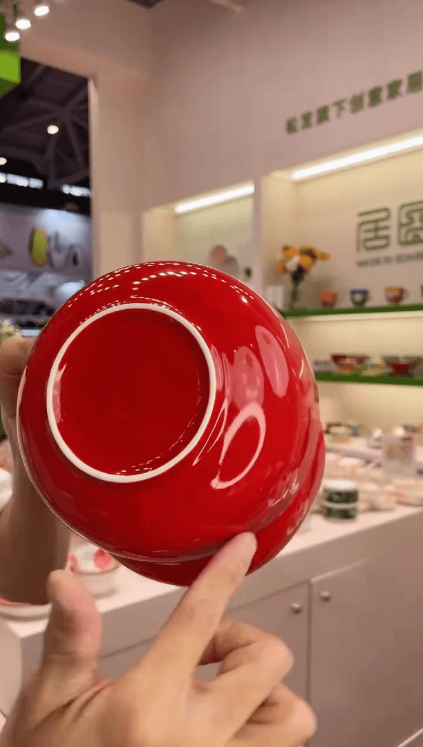 【闪购商品】陶瓷碗中国红6英寸面碗-2个装