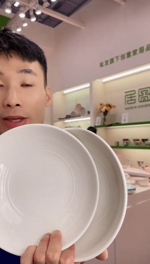 【闪购商品】陶瓷碗塞纳河8英寸深汤盘2件套-纯白
