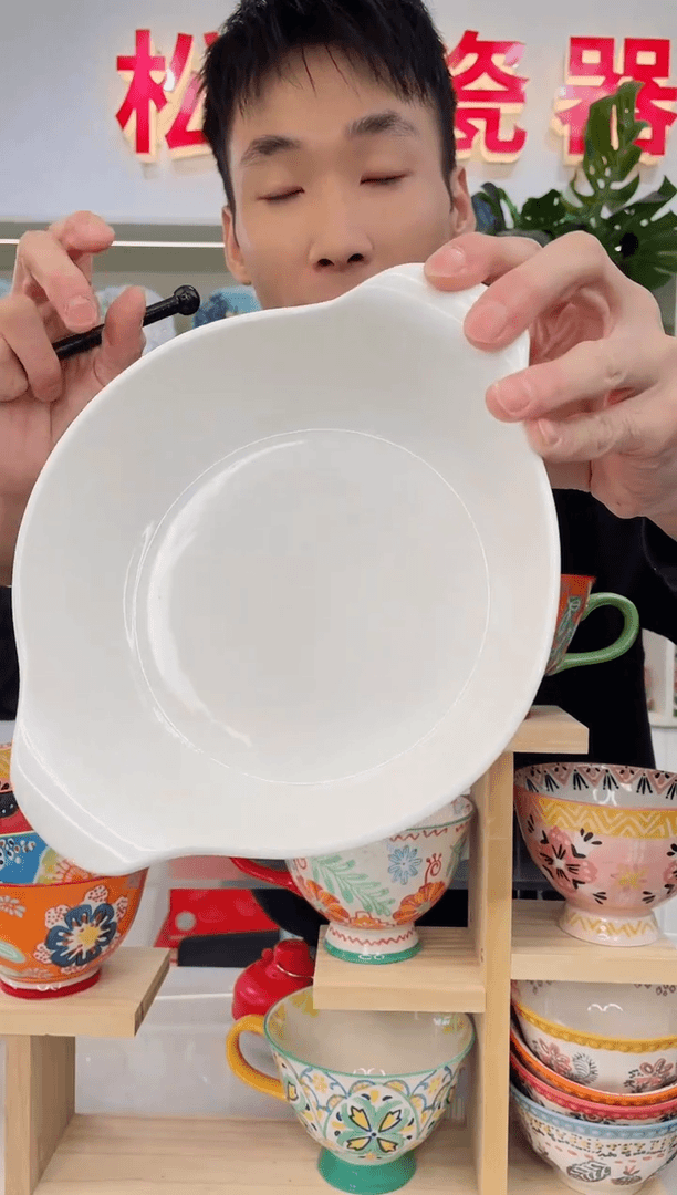 【闪购商品】瓷碗塞纳河9英寸双耳烤盘-白色