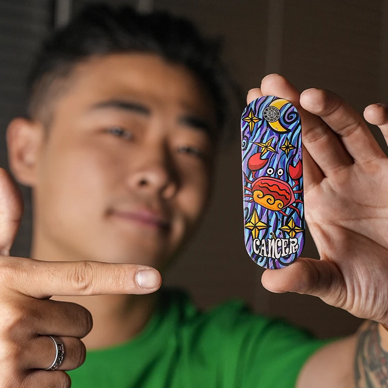 翻翻TEAM专业枫木手指滑板十二星座指尖双翘板10.5浅凹套装迷你轮