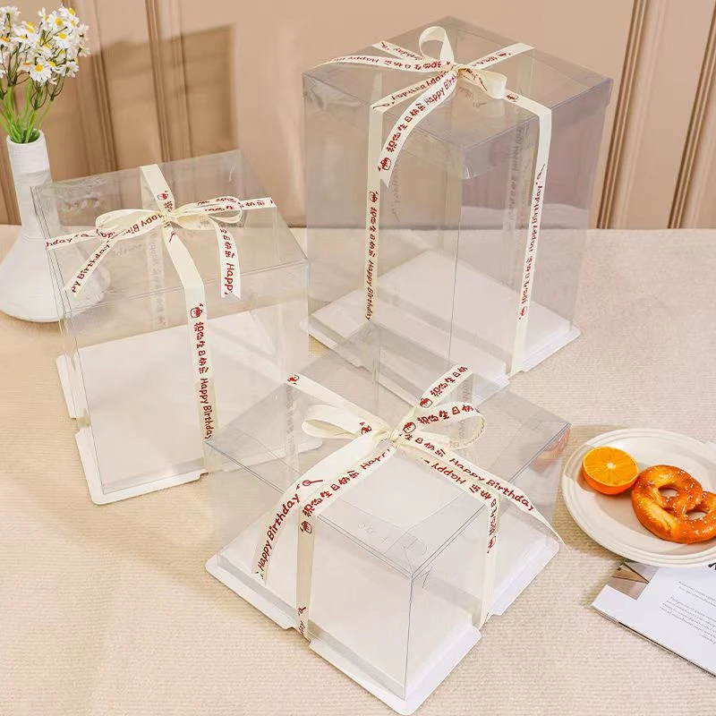 儿童节透明蛋糕盒零食diy礼盒空盒包装盒男女生日礼物盒防尘头模