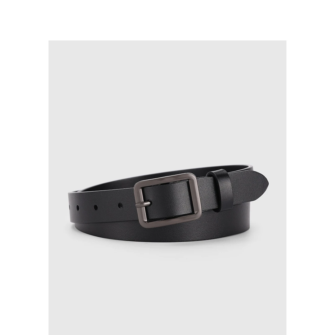 黑色针扣配牛仔裤女士腰带女时尚百搭复古2024新款皮带女真皮简约