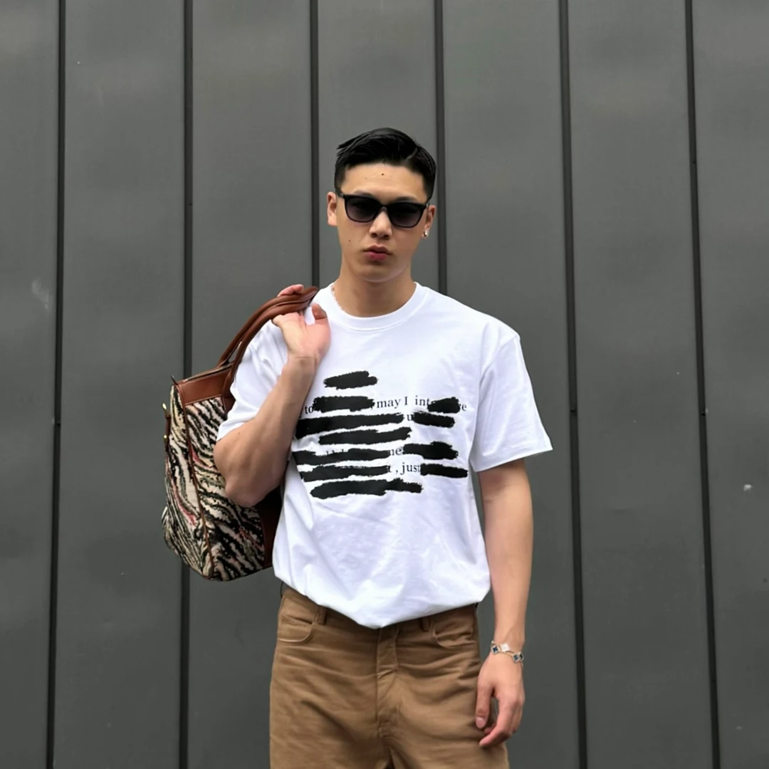 【AU 涂鸦T恤】美式重磅复古男款短袖T恤夏季潮牌时尚休闲上衣体恤