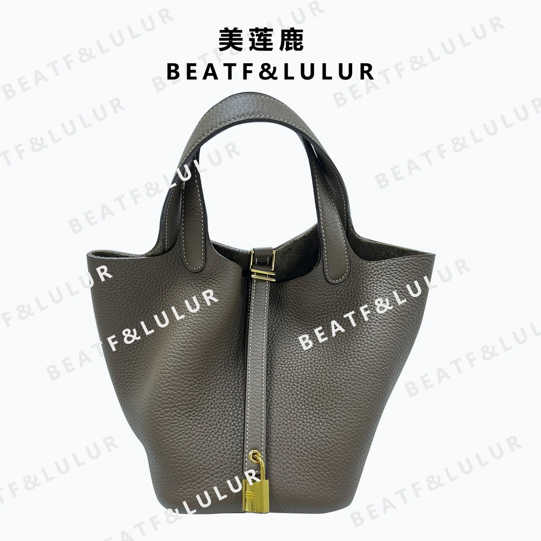 手提水桶包(菜篮子)纯手缝蜡线18进口头层TC皮时尚新款真皮女包