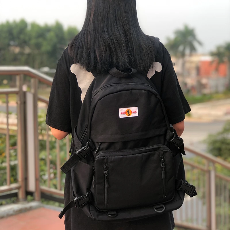 韩系工装书包女初中高中大学生休闲校园背包百搭大容量电脑旅行包