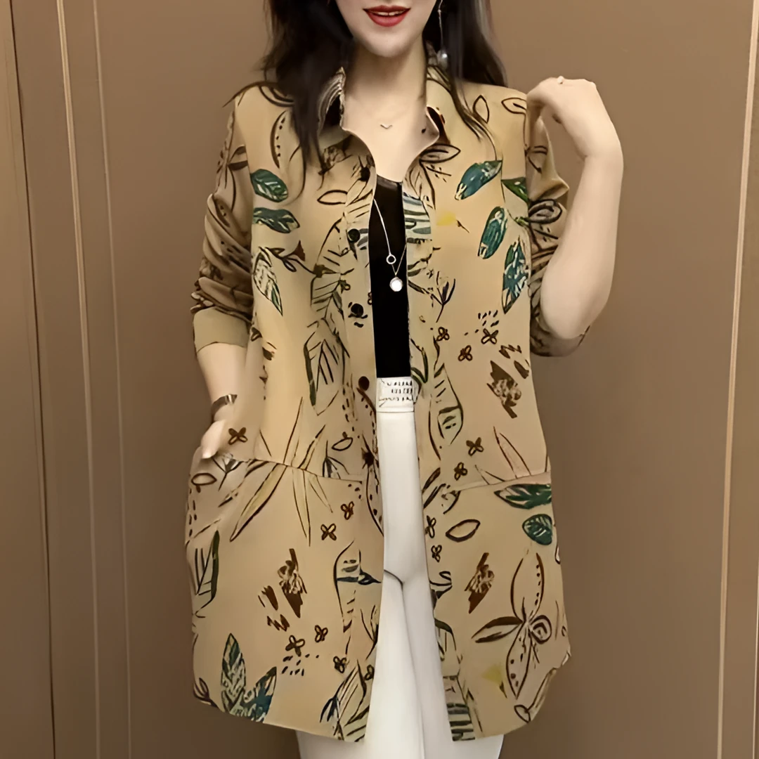 2024新款宽松休闲时尚纽扣开衫衬衣春秋款衬衫百搭减龄中年妈妈装