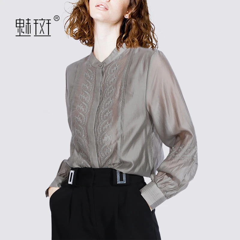魅斑欧货法式轻奢衬衫女秋季2023新款显瘦减龄洋气设计感小众上衣